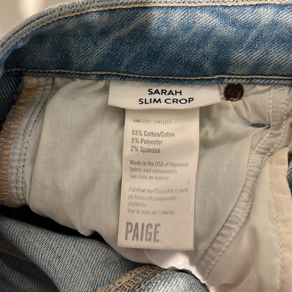 Paige Denim Sarah Slim Crop Jeans - Picture 6 of 6